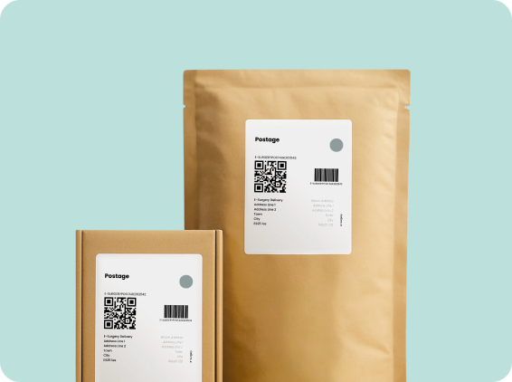 Packages with green background
