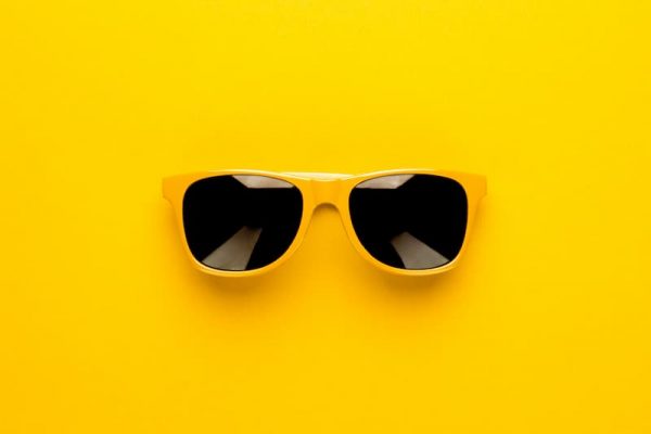 Yellow sunglasses that protect your eyes in summer