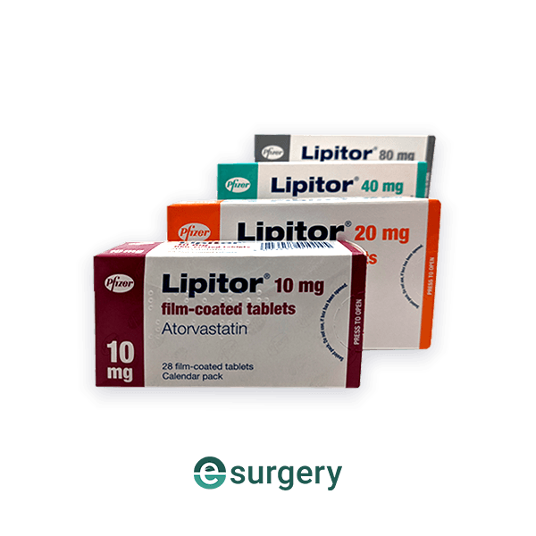 Lipitor Tablets 80mg, 40mg, 20mg and 10mg containing Atorvastatin, e-Surgery