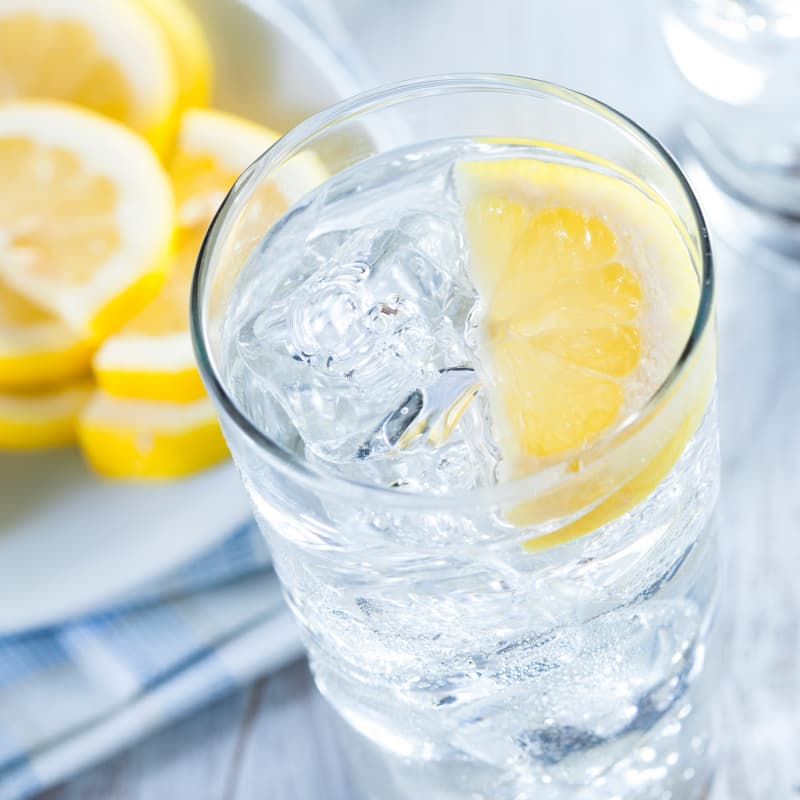 Cold glass of water for helping night sweats in menopause