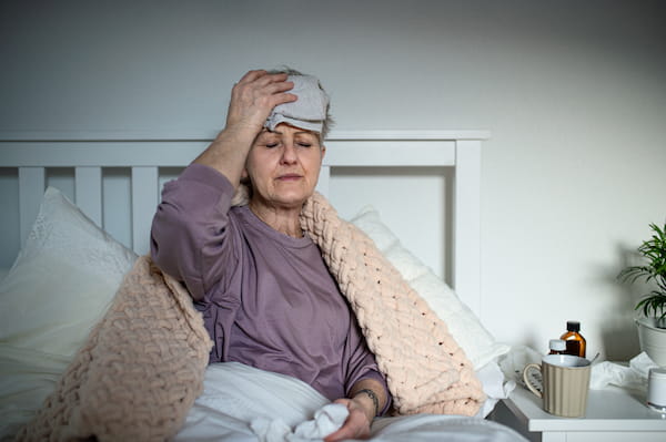 Senior woman struggling with HRT side effects and menopause | e-Surgery