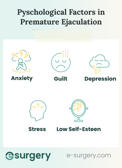 infographic for the psychological factors in PE, can you take Priligy and Viagra | e-surgery