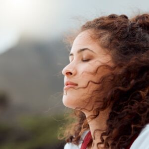 Woman with asthma