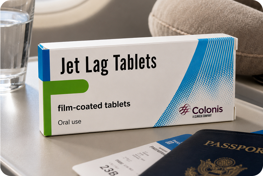 jet lag tablet box