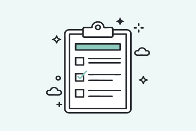 Checklist in a green background