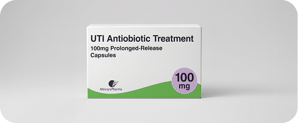 UTI antibiotic packaging