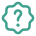 question mark inside squiggly circle