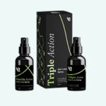 Targeted hair loss sprays packaging in green background